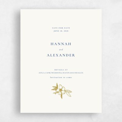 Gold, Yellow Wedding Save the Date - Kianna Bloom
