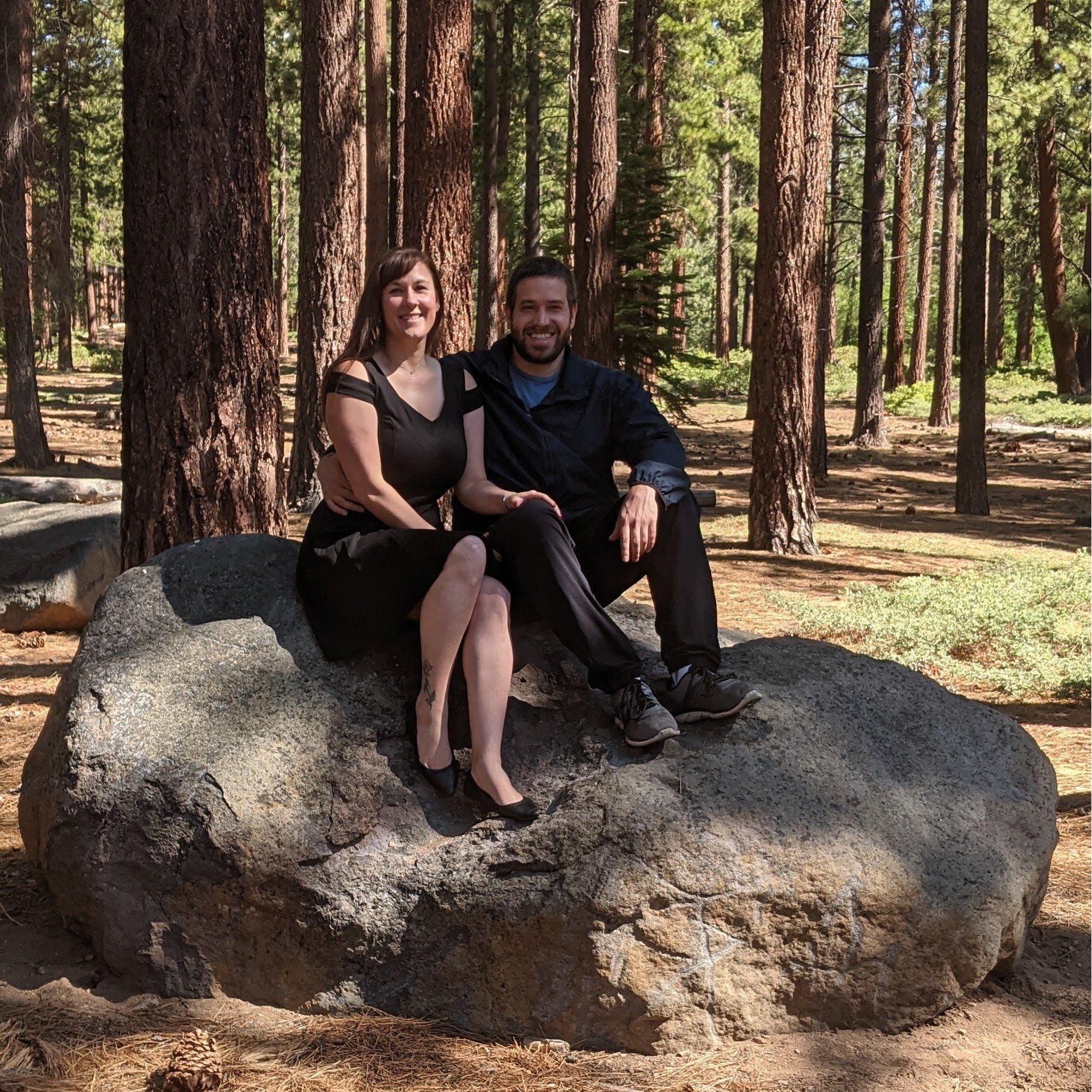 Our first "rock" picture at the Tahoe cabin. Incline Village, Nevada. June 2021.