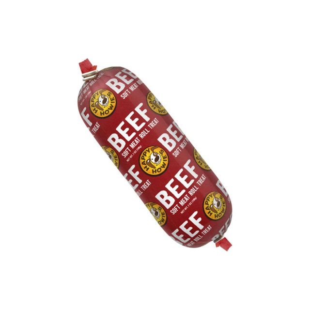 HAPPY HOWIE'S Soft Meat Roll Dog Treat - Beef