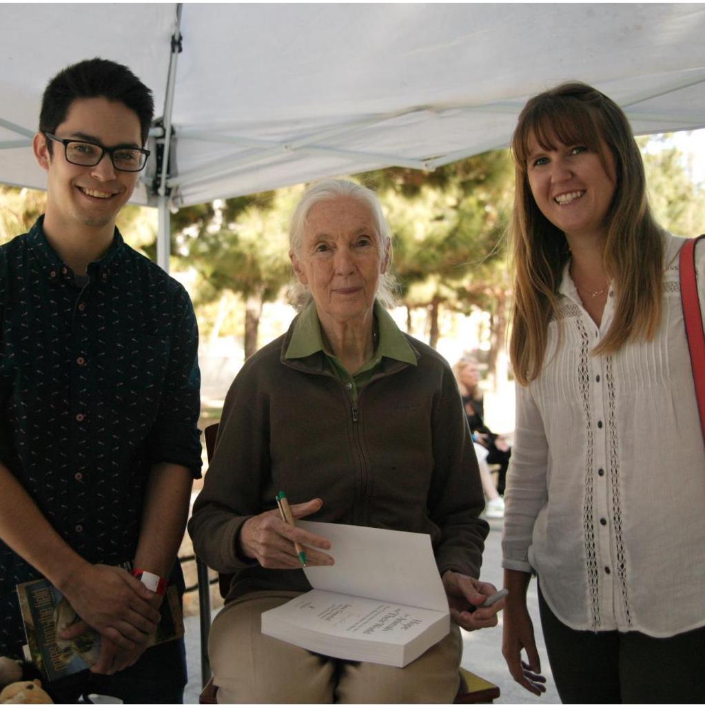 We met Jane Goodall!!!!- Oct 2015
Note Marina made Danny stand on the other side, in case they broke up, he would be easy to crop out.