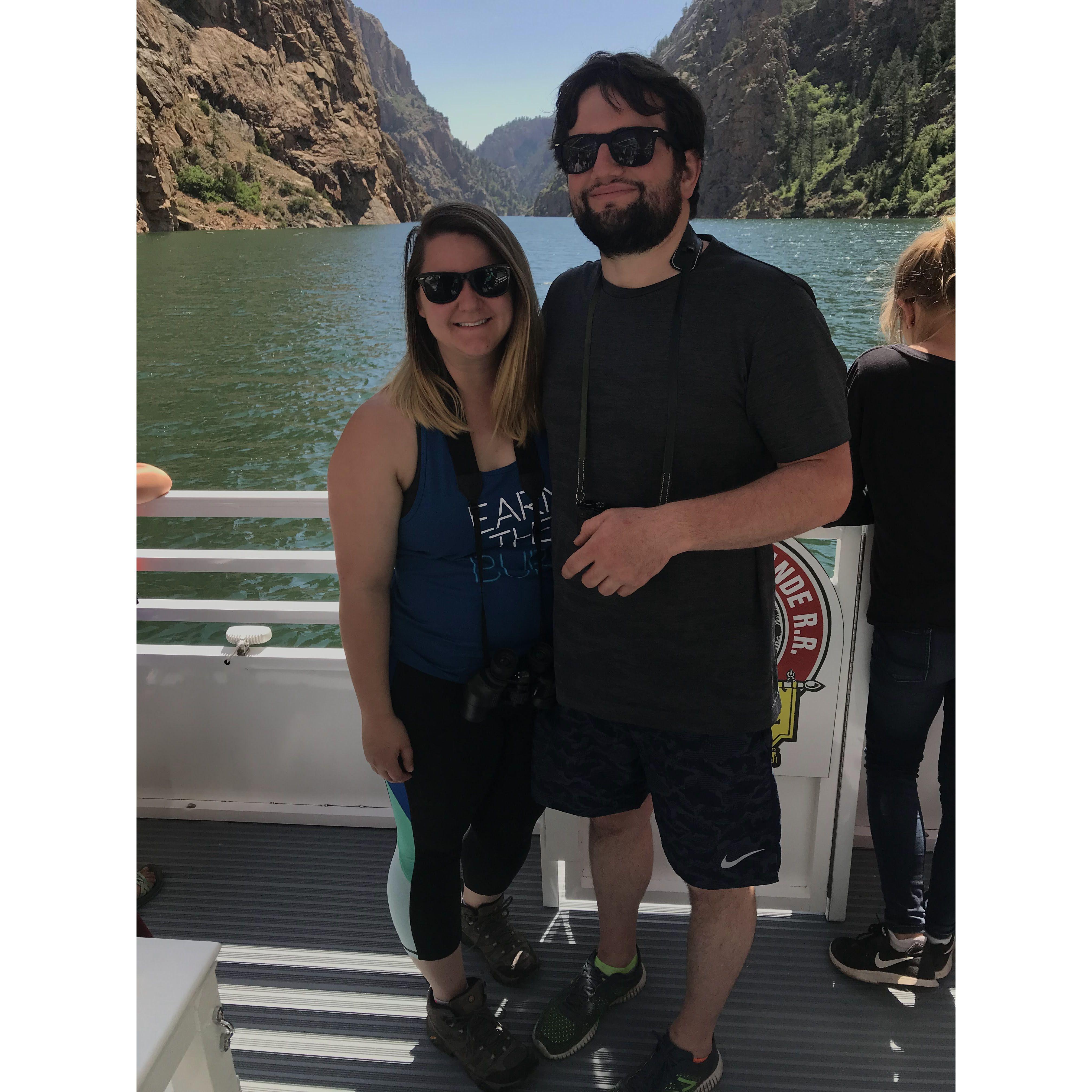 Fun fact - Kristen loves a boat tour. This one took off from a national recreation area on the Gunnison River in CO.