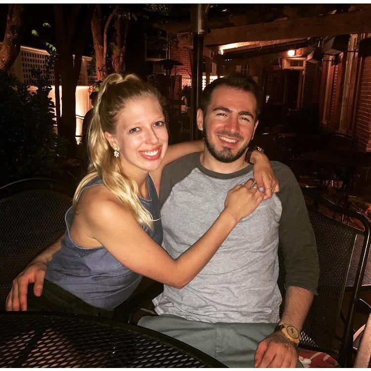 Our favorite weekend evening - on the patio at Ram's Head Tavern for dinner and drinks