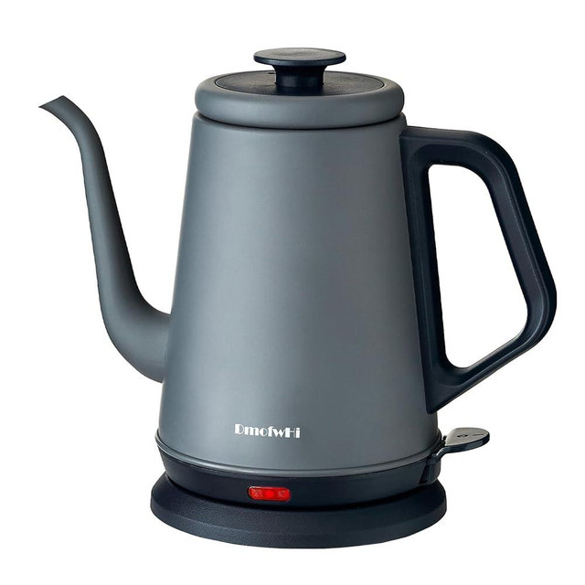DmofwHi Gooseneck Electric Kettle(1.0L),1000W Electric Tea Kettle of 304 Stainless Steel,Auto Shut off,Water Kettle for Coffee and Tea-Grey