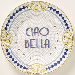 Bistro Tile Stoneware Dessert Plate: Italia Edition - Lemon, One Size