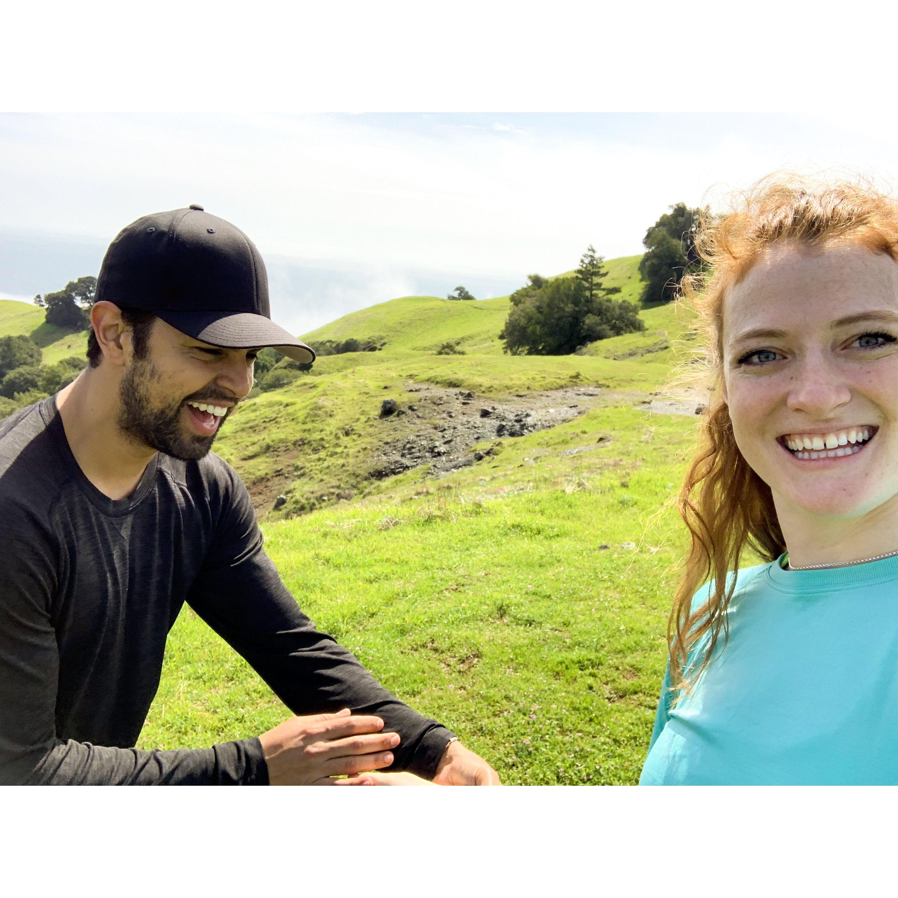 Hiking up near Mt. Tam