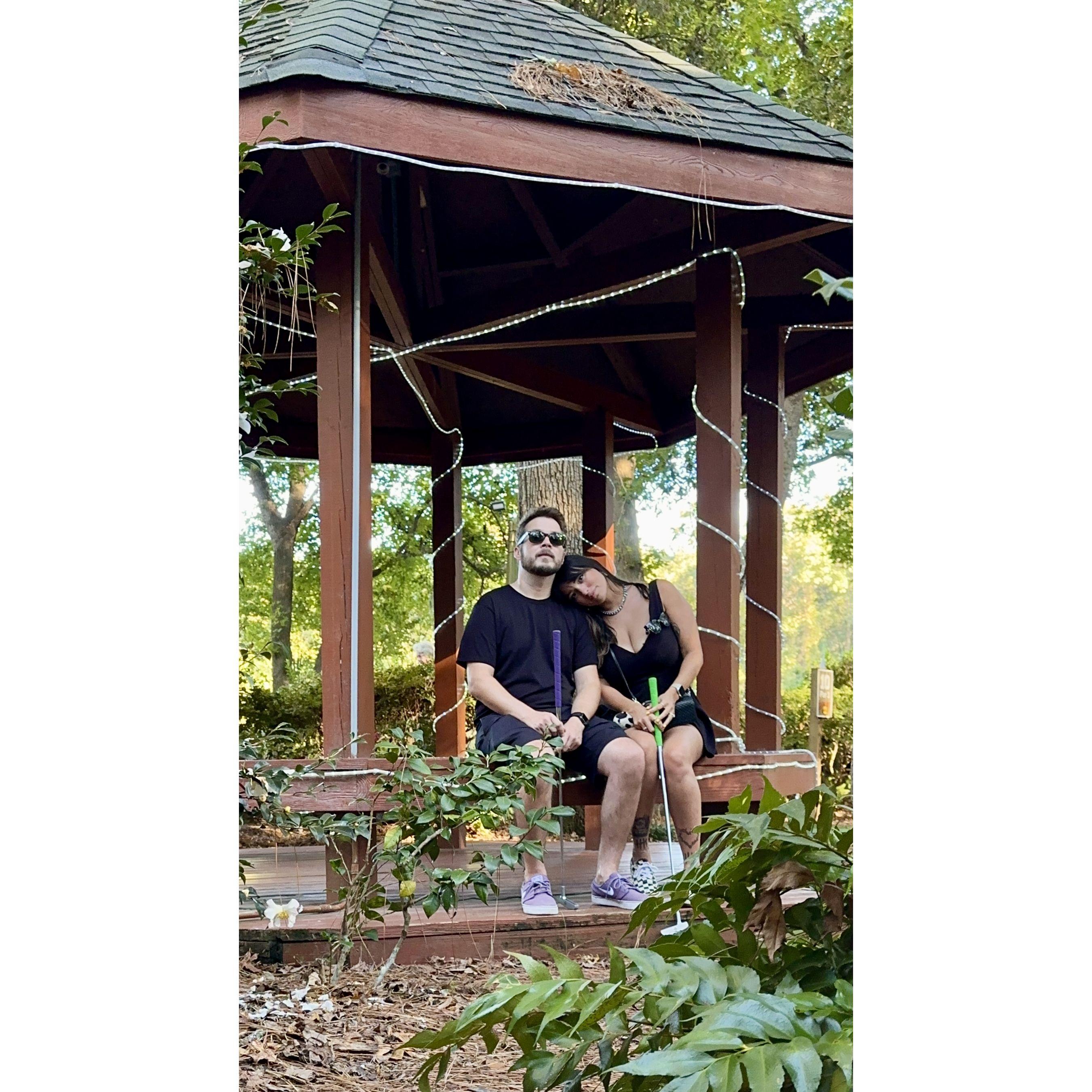 On our honeymoon in Hilton Head, put put date. 10/25/21