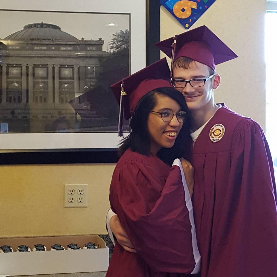 Photo of us in our cap an gown