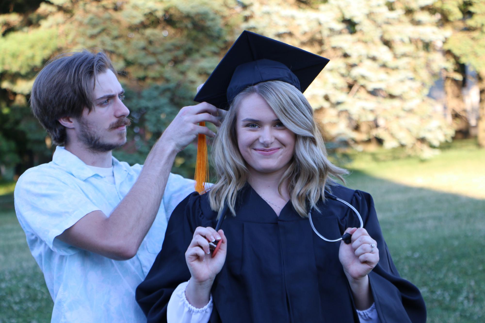 My graduation pictures! He was a huge supporter through my school years!