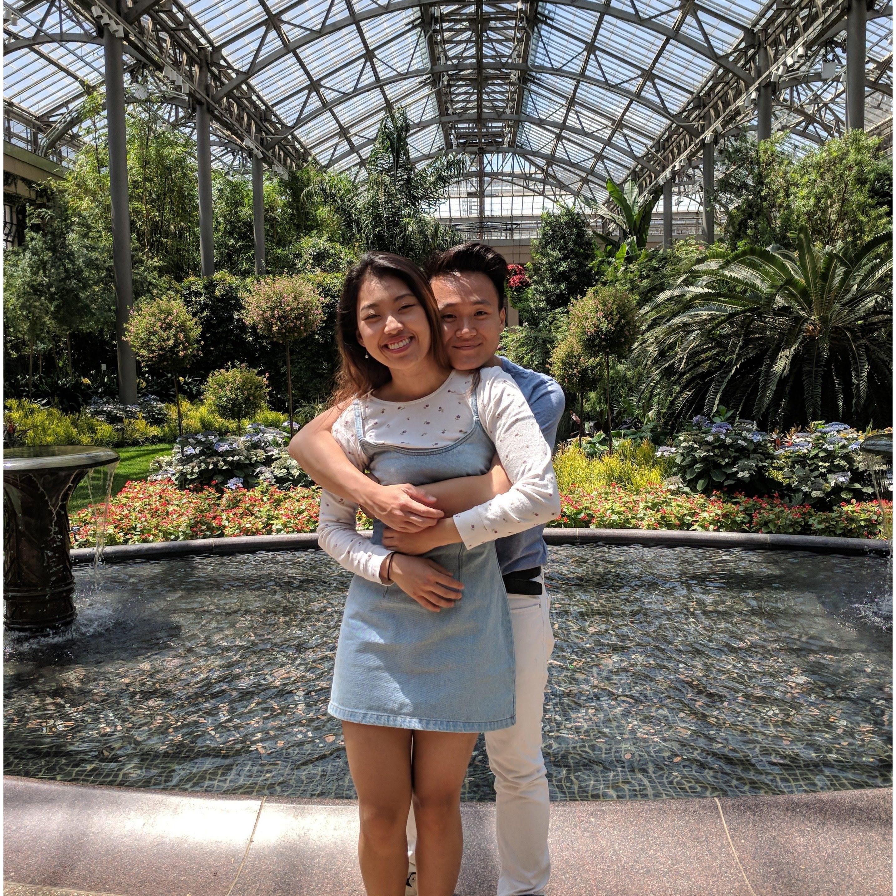 Steven's first time in PA at Longwood Garden.