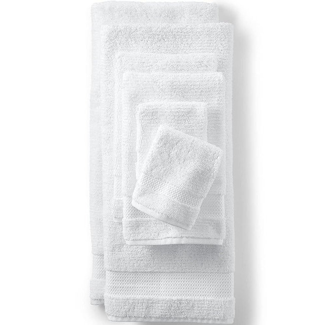 Lands' End Organic Towel White 6 Piece Towel Set