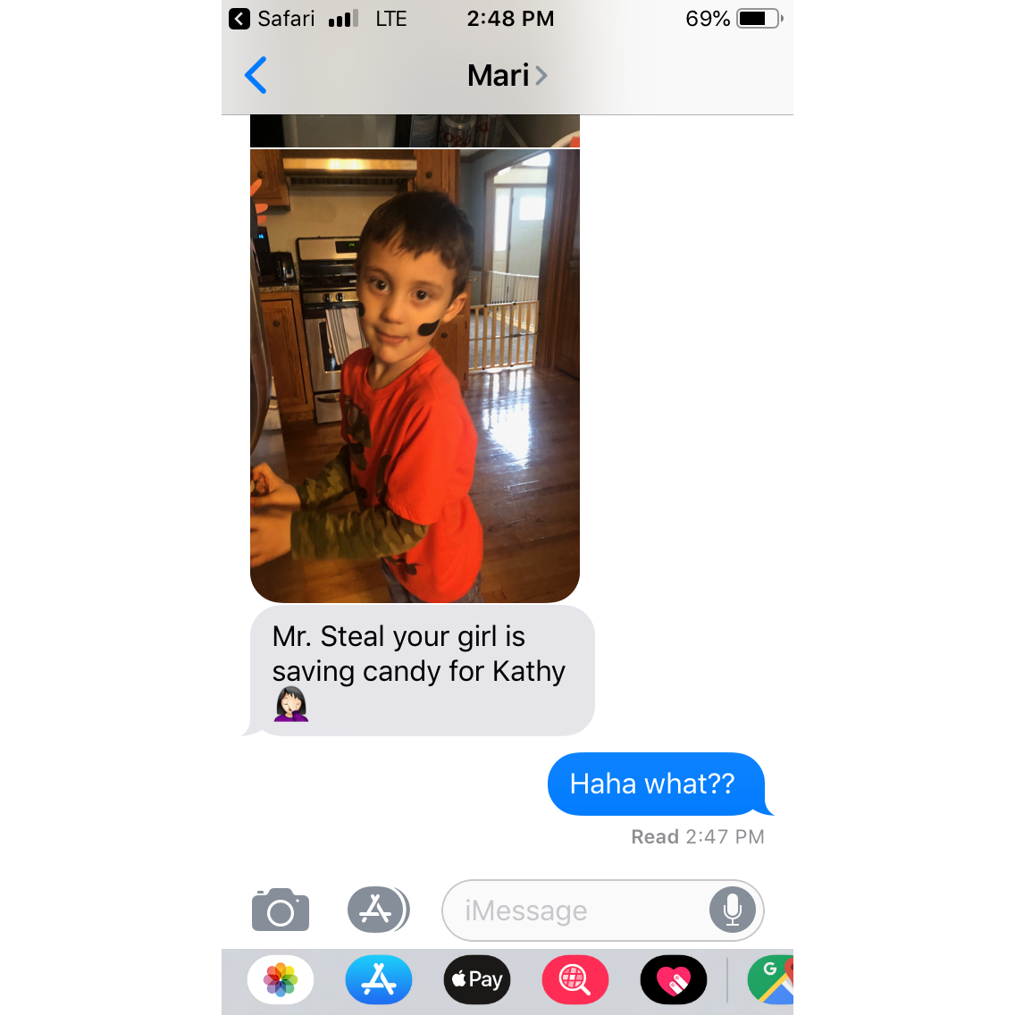 Our nephew Oliver and his plans to steal Kathy.