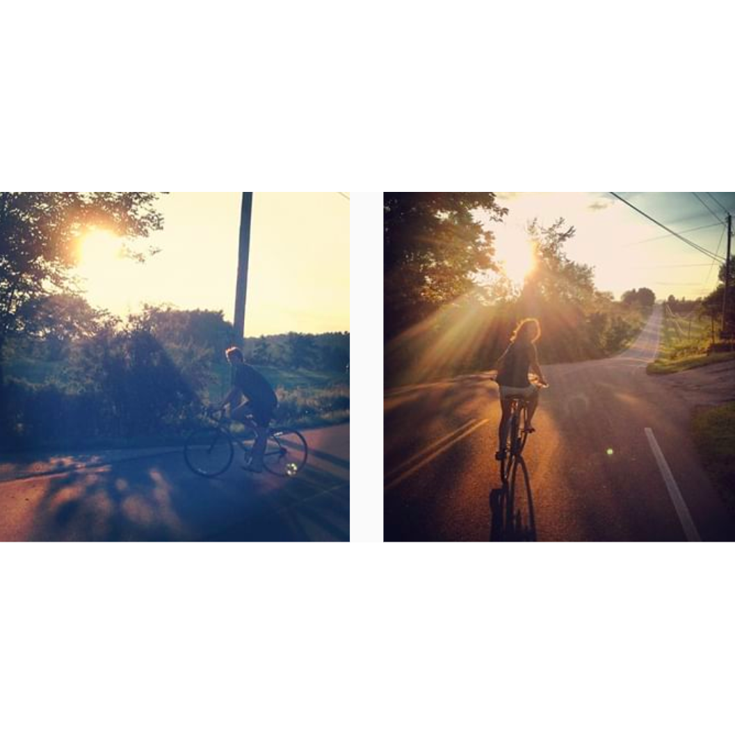 Biking in VT our first summer together: 2012