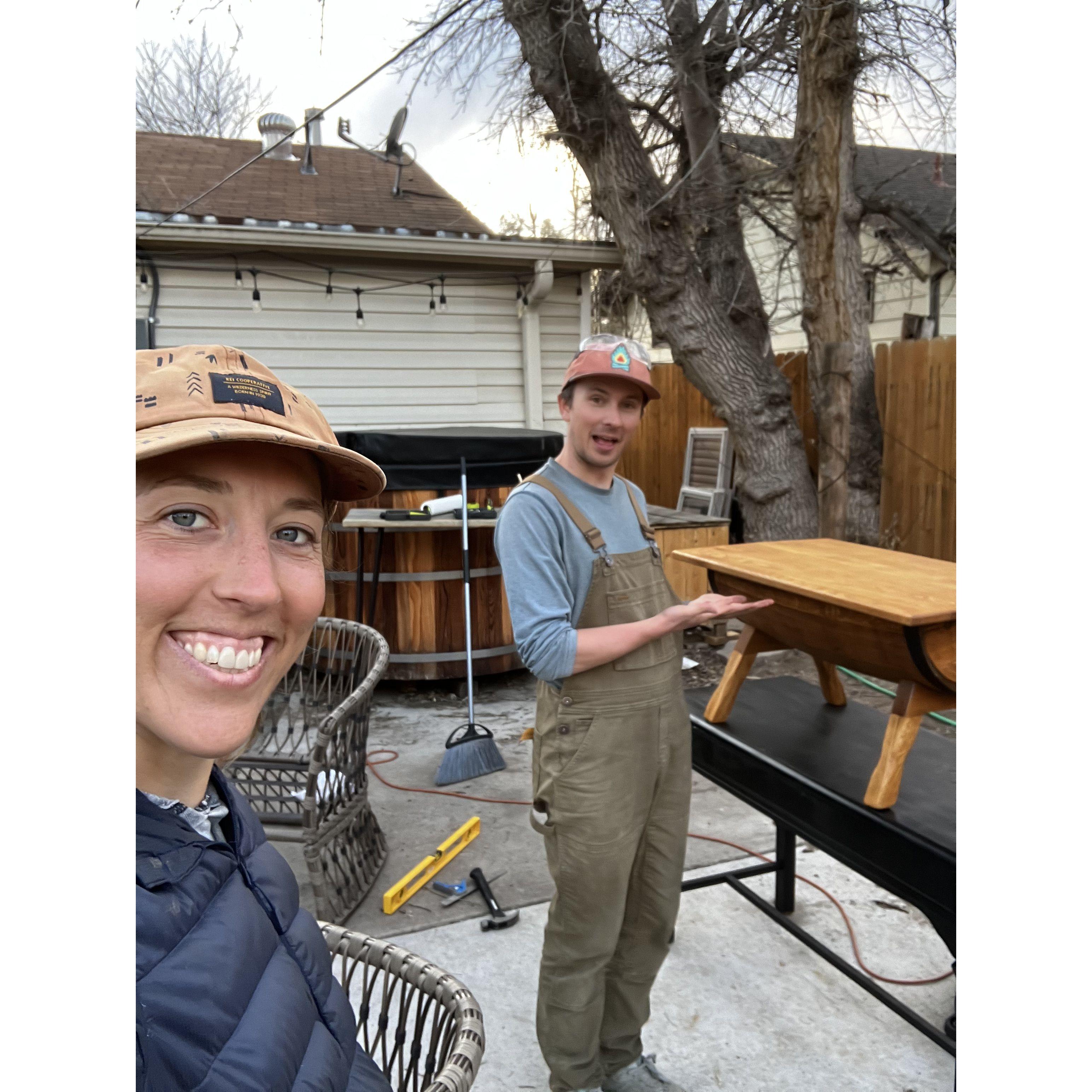 First wood project together!