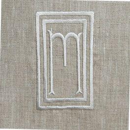 Linen Guest Towels - S intial