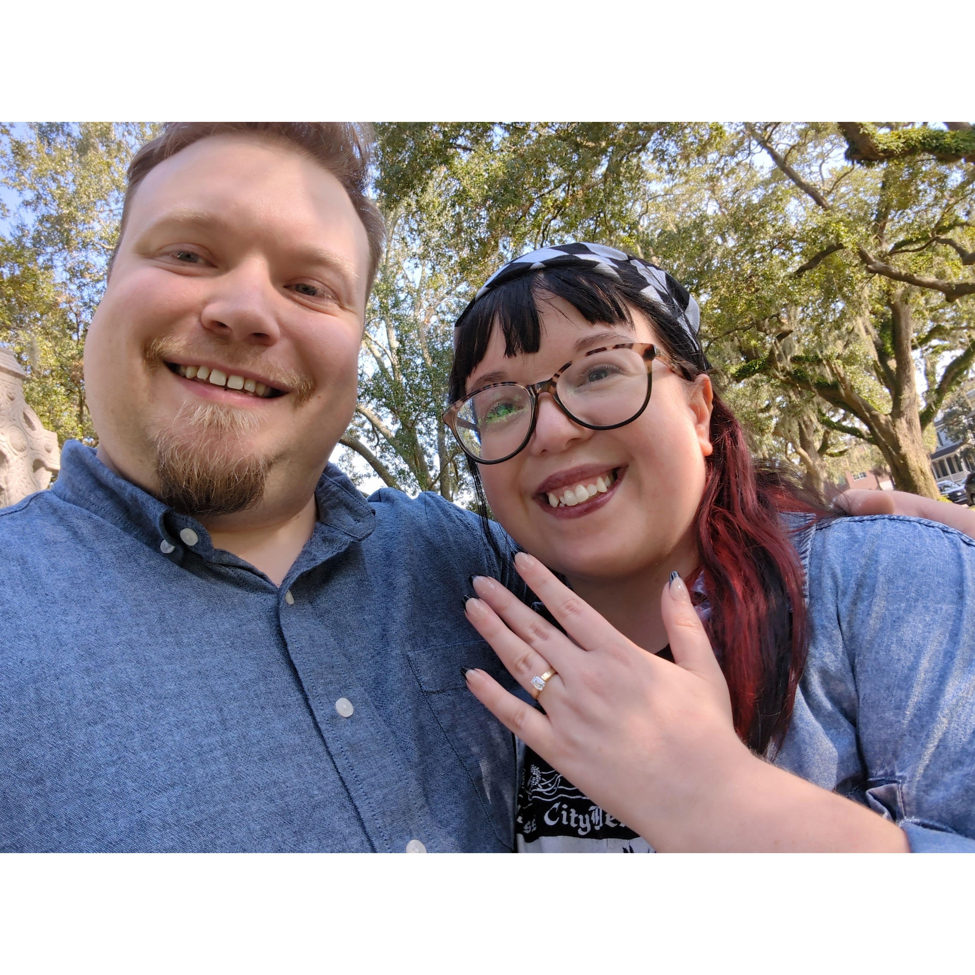 This was taken right after our engagement in Savannah, GA.