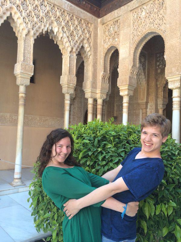 Half the first year of our relationship was long distance as Alana studied abroad in Spain. This was a visit to the Alhambra when Josh visited.