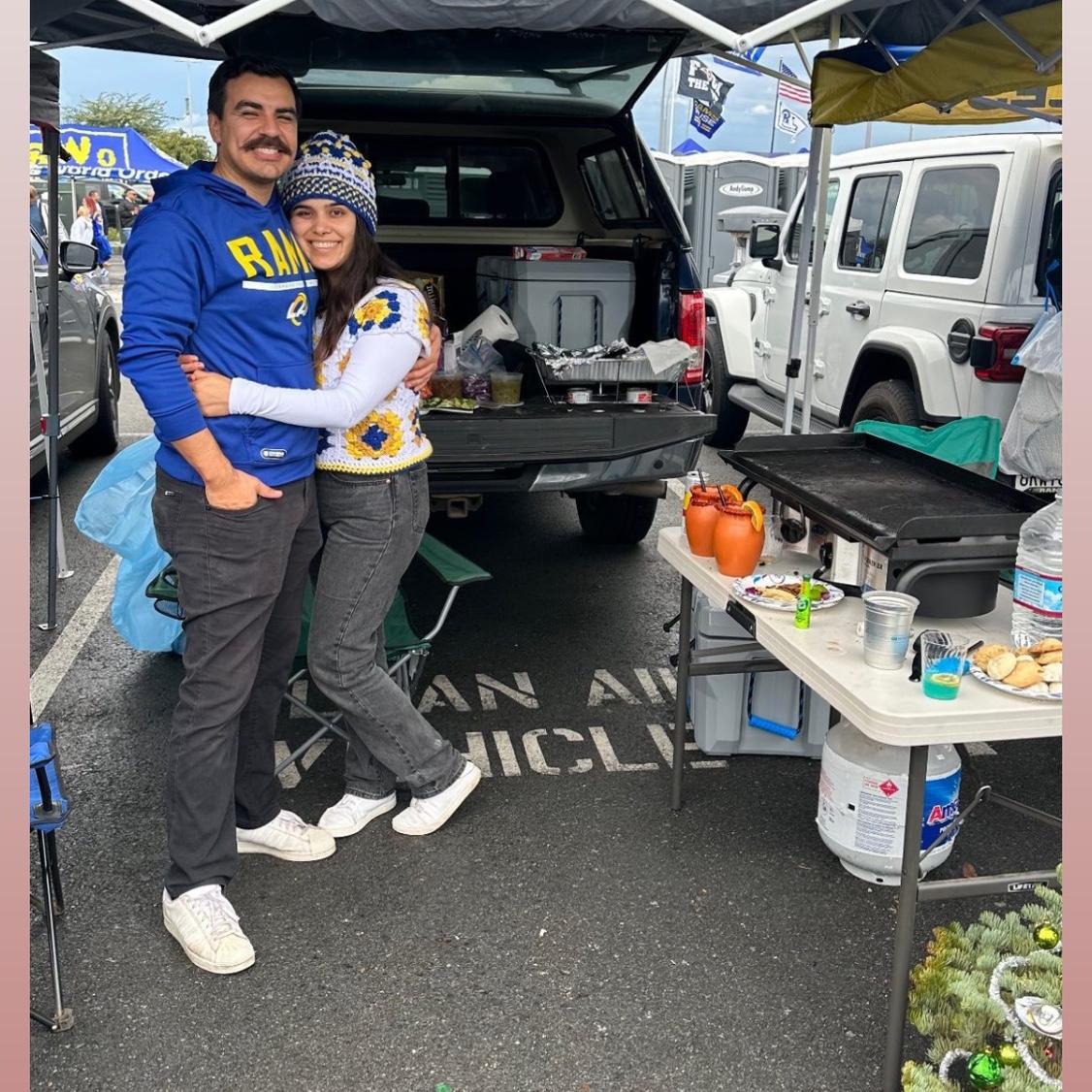 Our Rams Tailgate setup