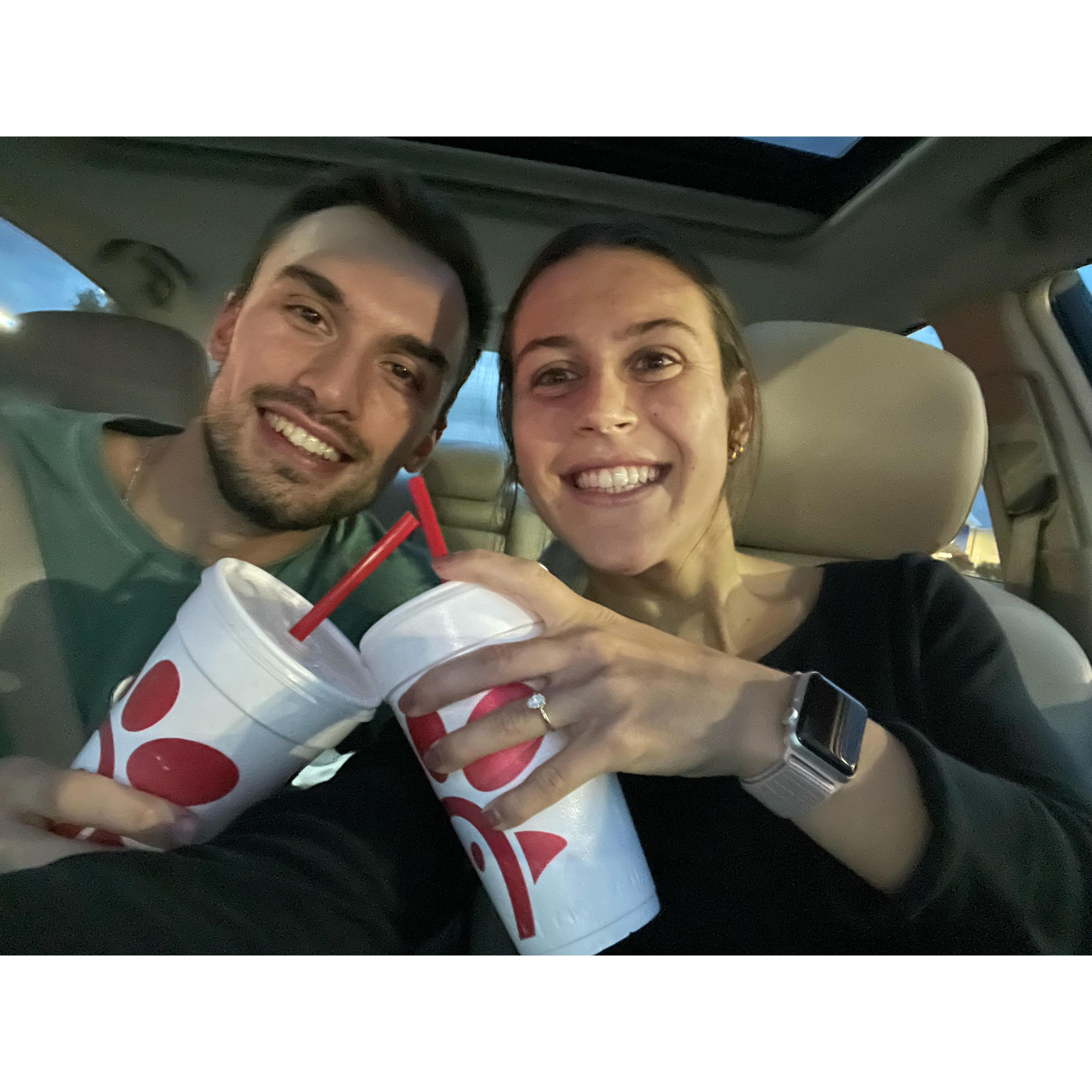 Our many chick-fil-a dates!