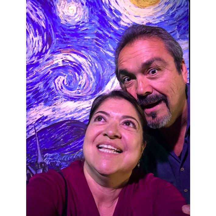 At the Vincent van Gogh live exhibit.