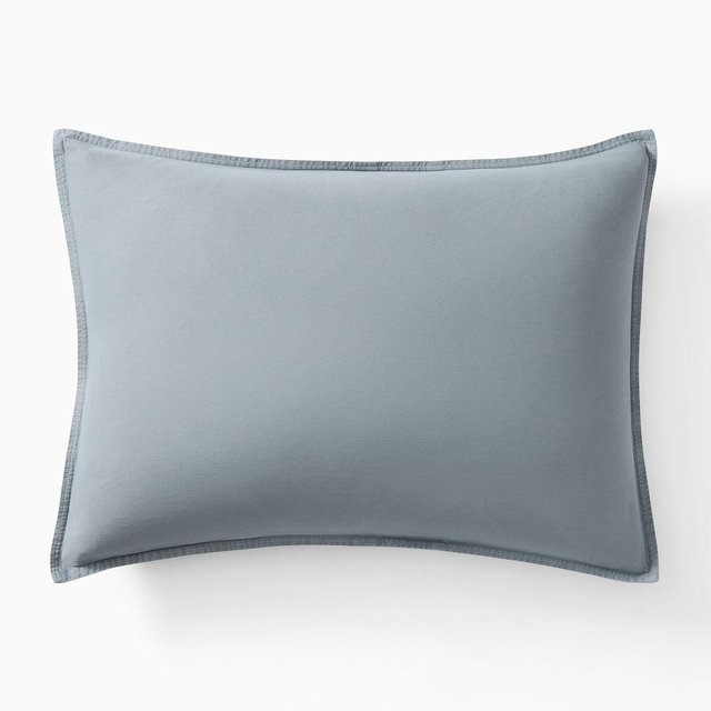Brushed Tencel Twill Standard Sham, Chambray