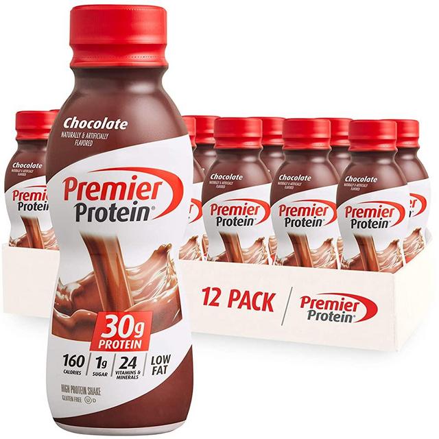 Premier Protein Shake 30g 1g Sugar 24 Vitamins Minerals Nutrients to Support Immune Health 11.5 Pack, Chocolate, 138 Fl Oz, (Pack of 12)