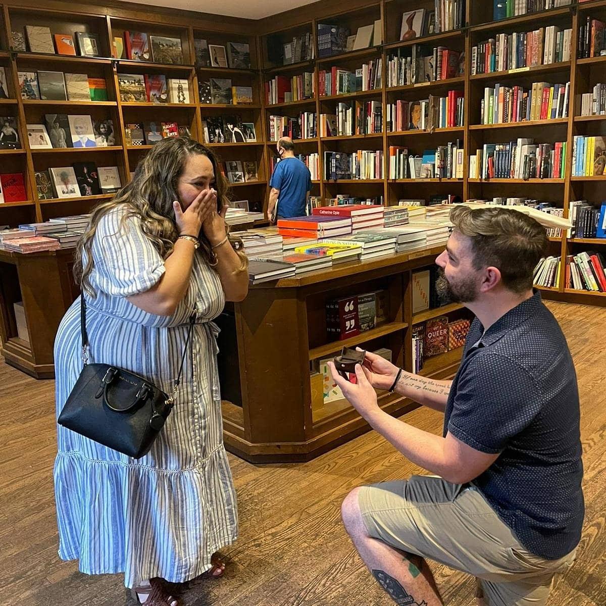 Alex proposed at the same bookstore we had our first date