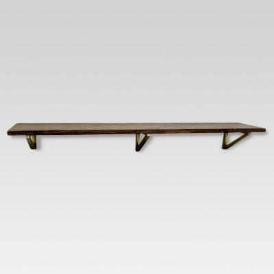 Wall Shelf with Polished Brass Brackets - Large - Threshold™