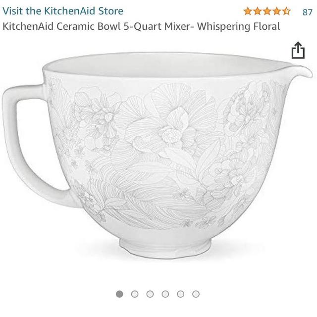Amazon - KitchenAide Ceramic Bowl 5 Quart Mixer in Whispering Floral