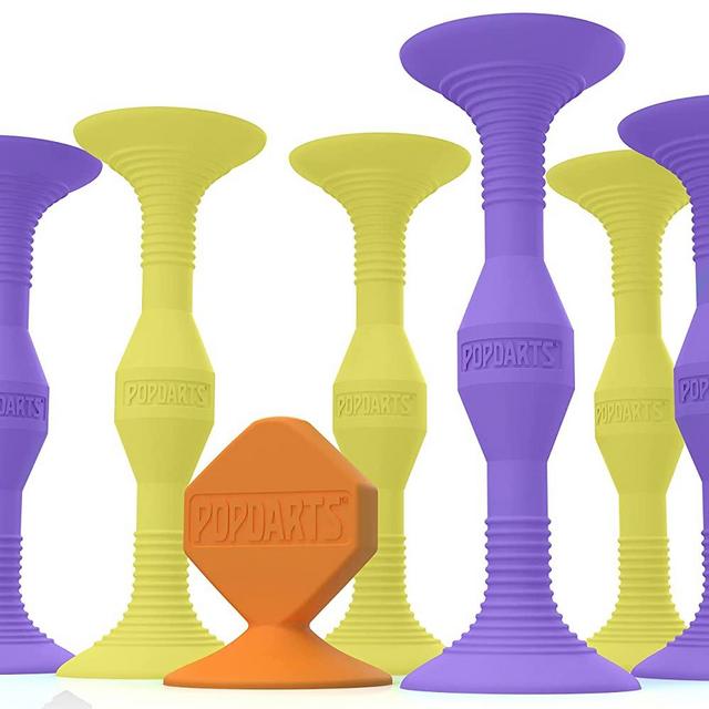 Popdarts Expansion Pack Game Set (Purple and Yellow) - Indoor, Outdoor Suction Cup Throwing Game - Competition with a POP