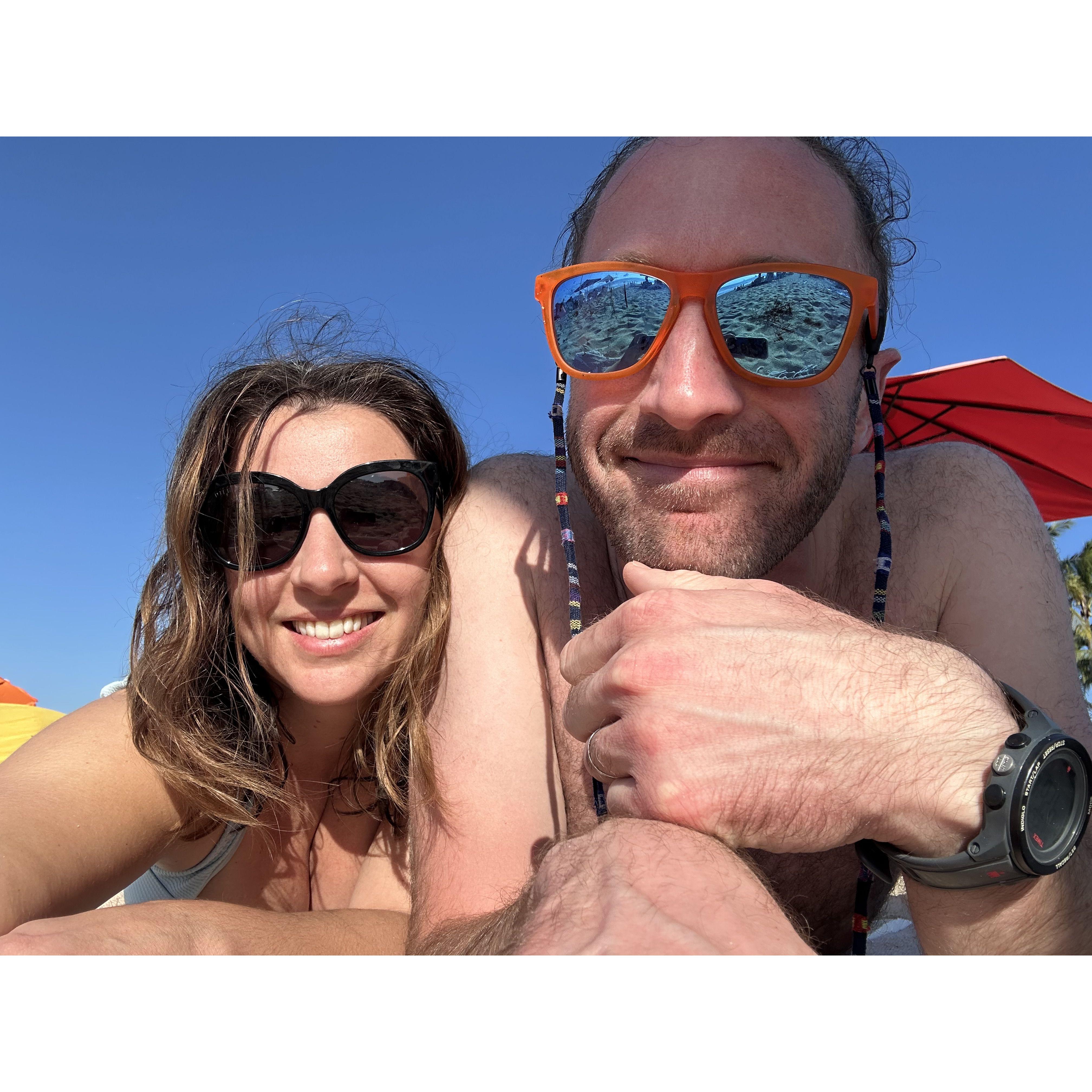 On a lazy beach day in San Pancho, Mexico, we decided that we didn't want to wait until 2026 to get married..  and that we wanted to get married in 2025.