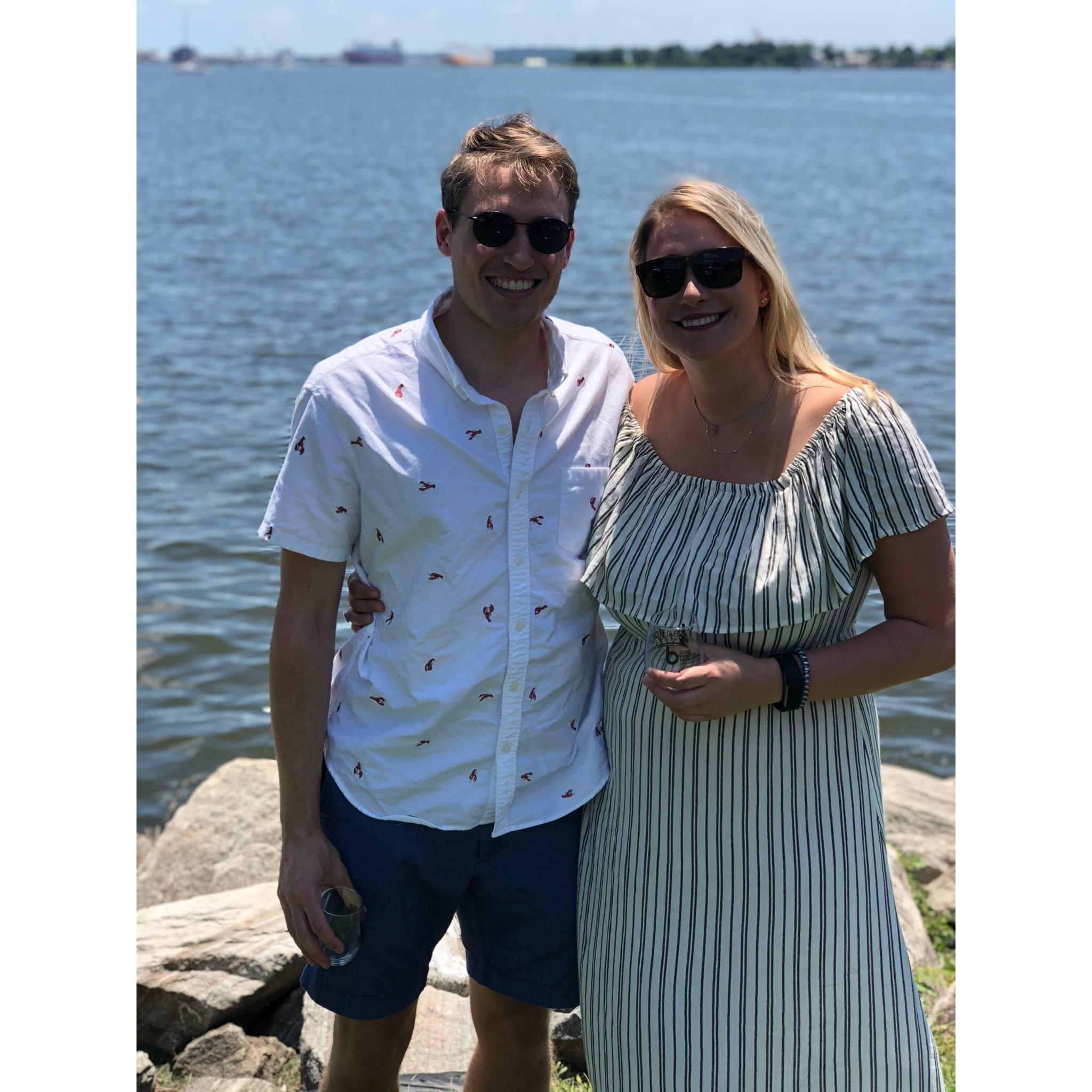 Ben and Maggie at Wine Festival in Baltimore - June 2018