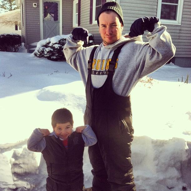 Father & Son sledding winter of "12"