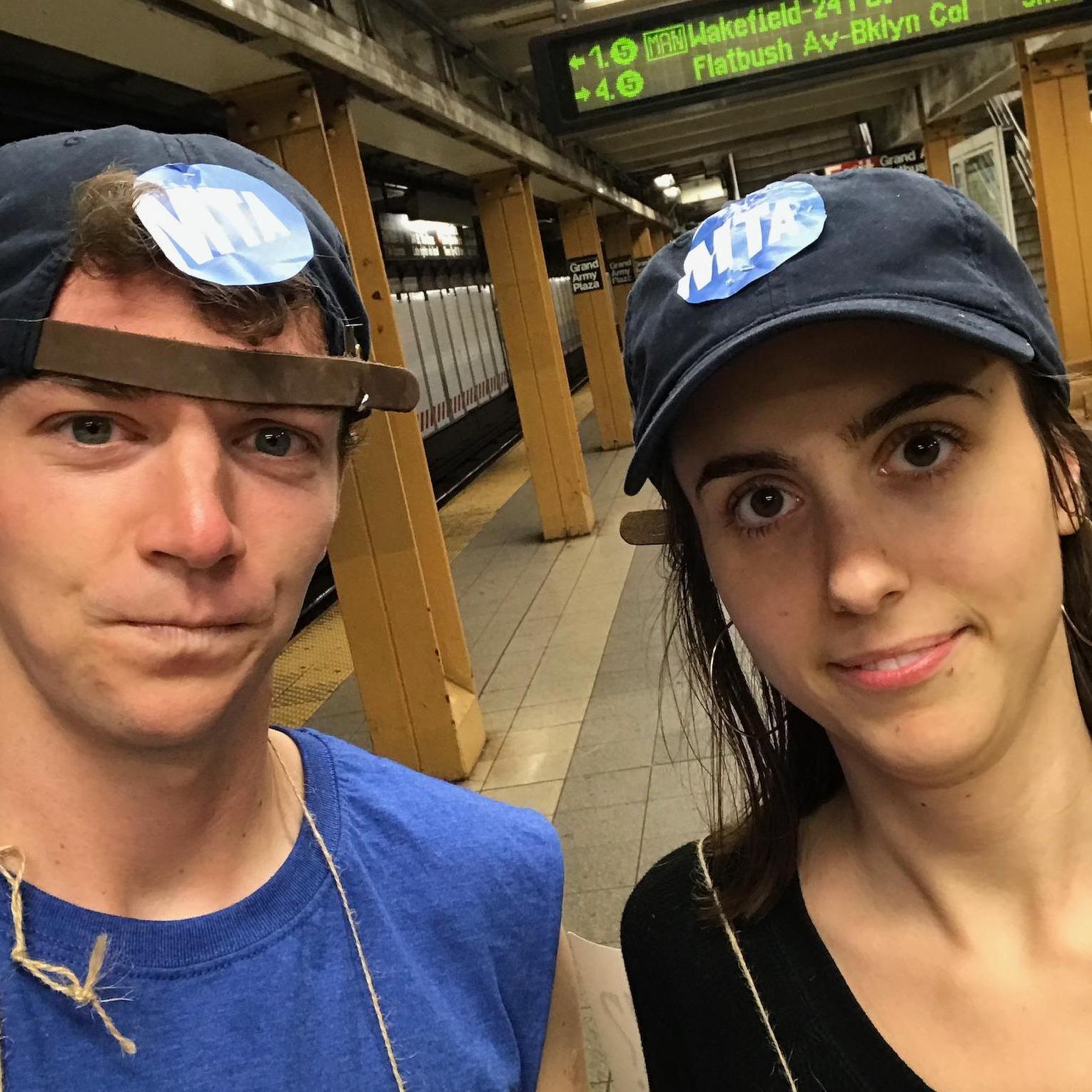Halloween of NYC public transit. Alicia is 2nd Ave Q train and Collin is a sexy select bus