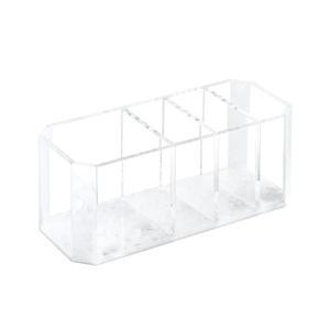 White Pearl Lucite Cutlery & Cup Organiser
