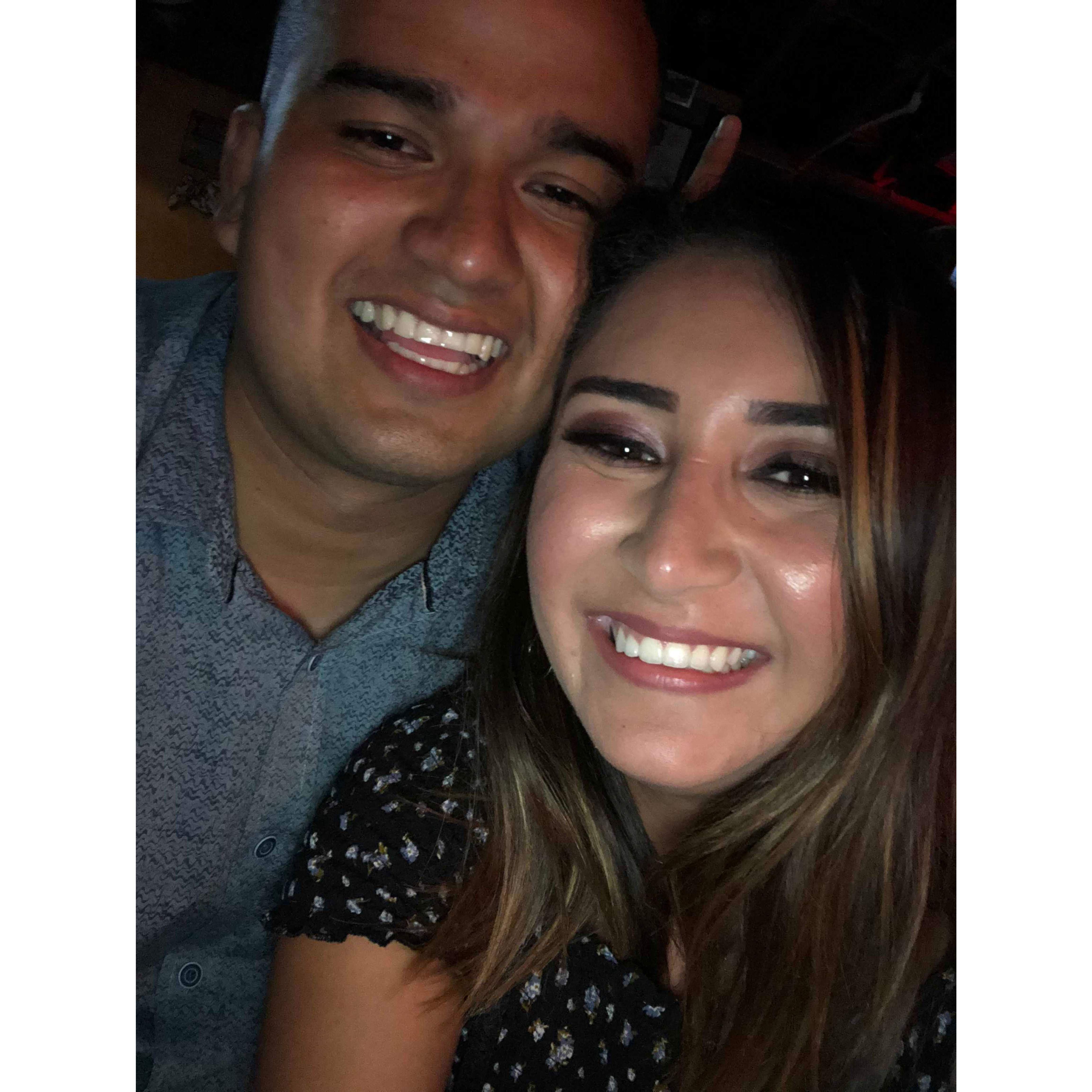 Our first night out with friends.