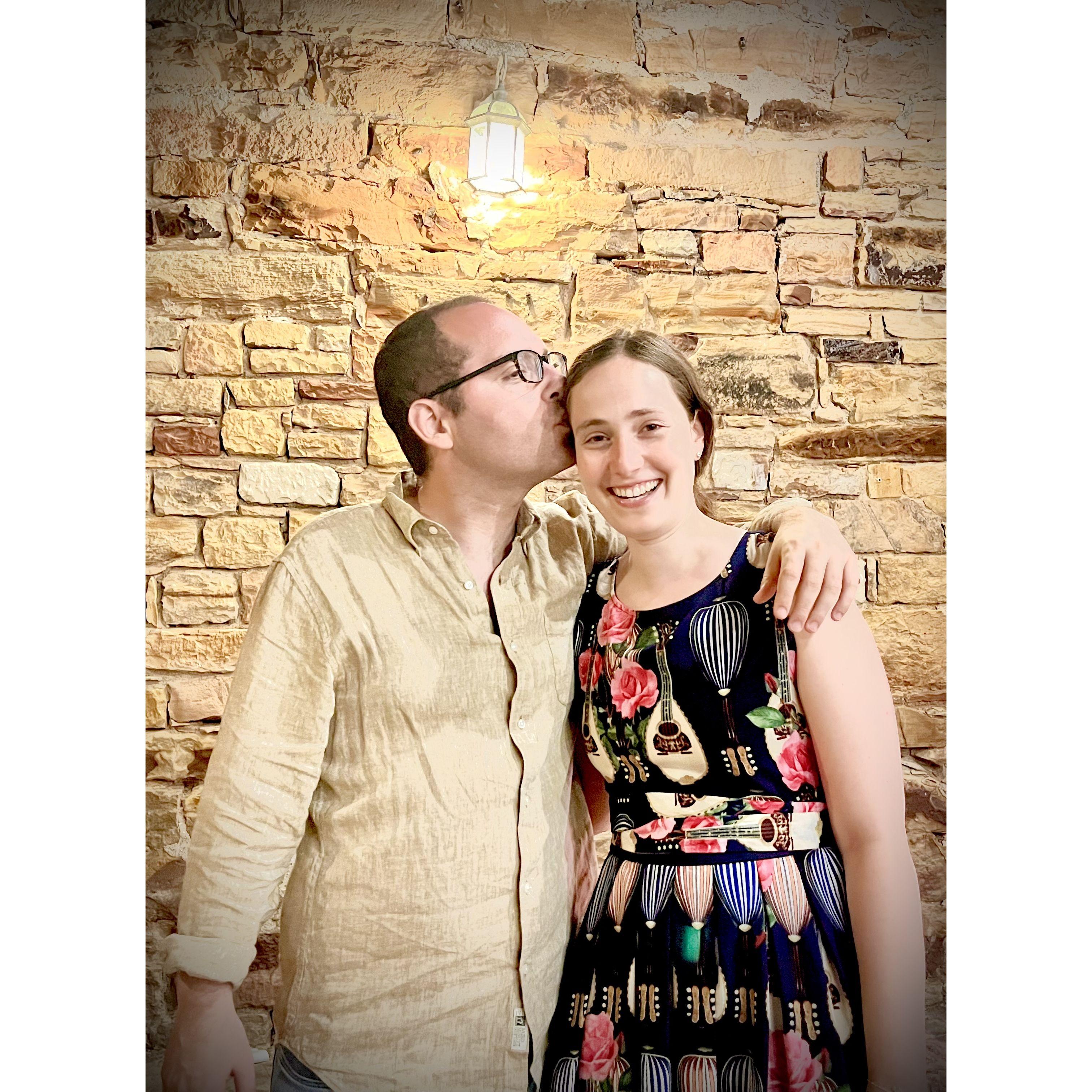Bright and beautiful evening with my love at Idil and Sivan's wedding in Chios