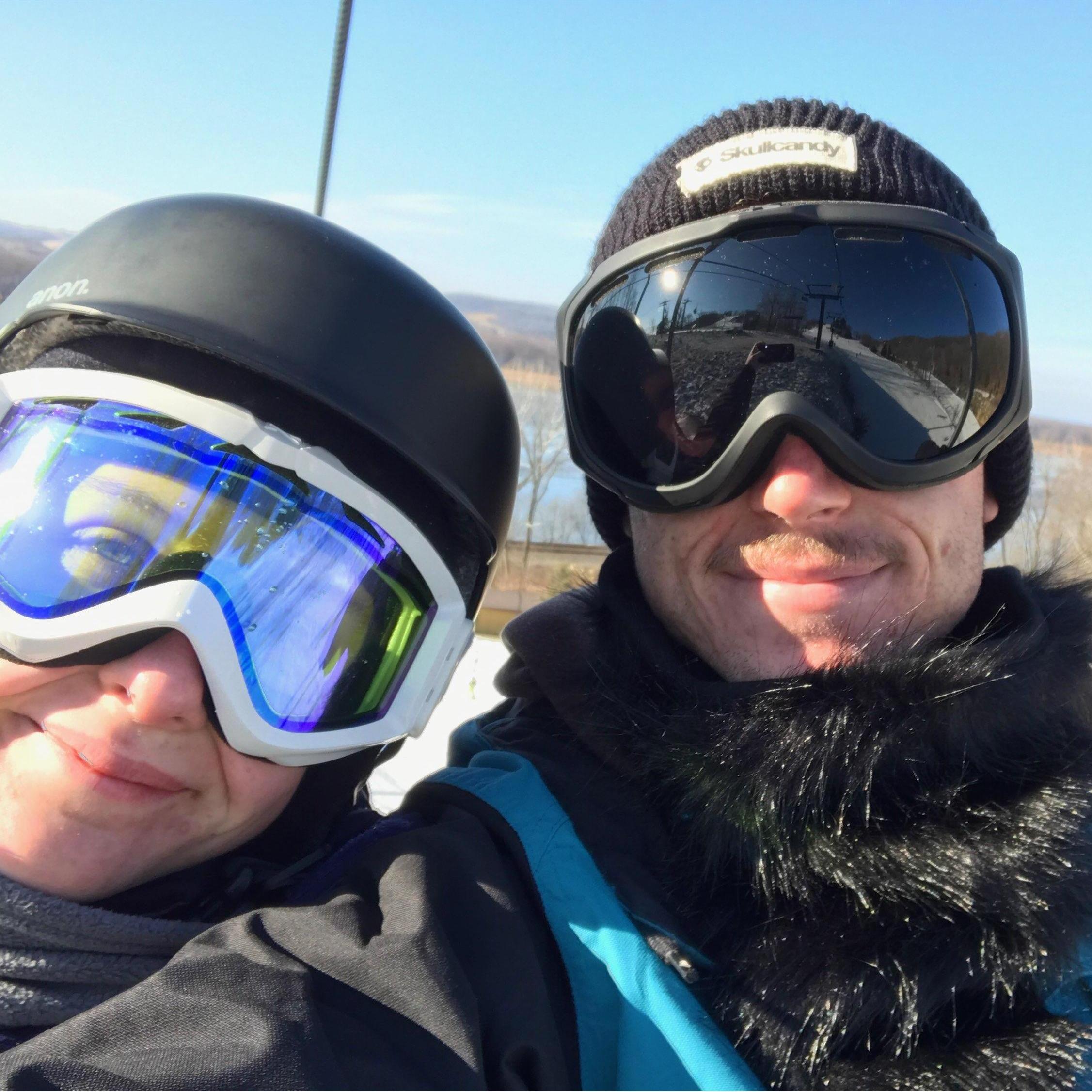 Mik's first time snowboarding, she thought it would be like surfing--it is not.