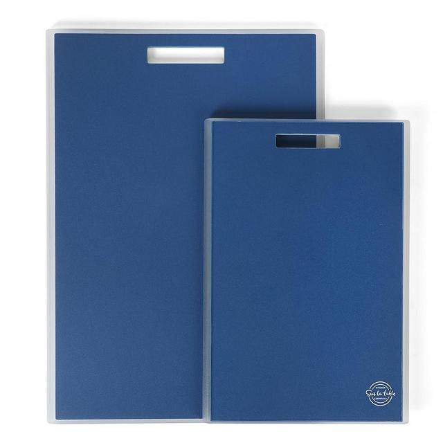 Sur La Table Kitchen Essentials 2 Piece (17" x 12" & 13" x 9") Cutting Board Set - Blue