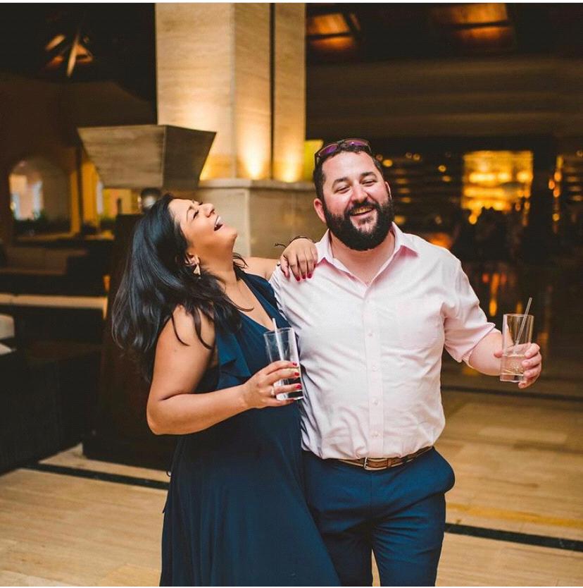 Dancing at our friends Caity and Z's wedding, January 2019.