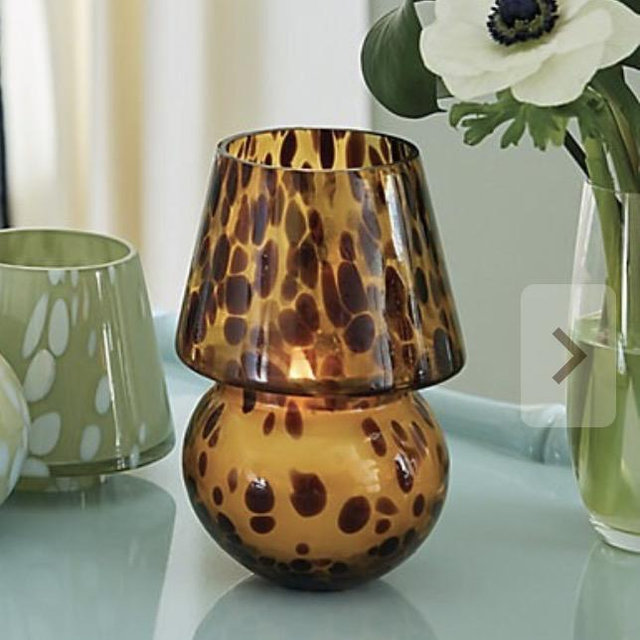 Tortoise Glass Candle Lamp