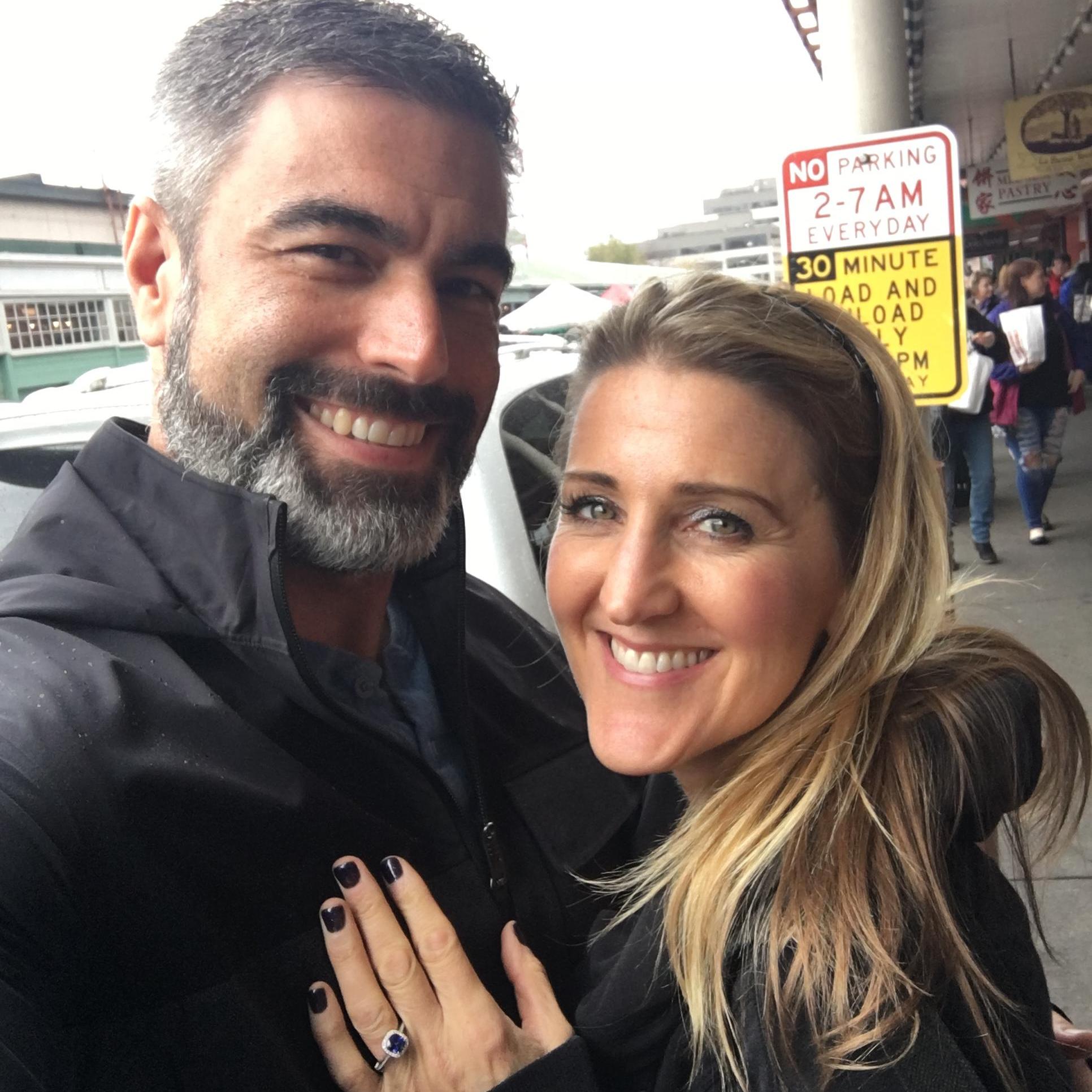 The day after we got engaged!