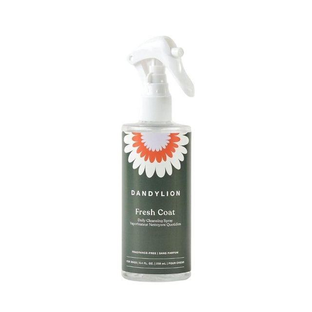 Dandylion Fresh Coat Waterless Dog Shampoo | Fragrance-Free No-Rinse Dog Cleansing Spray for Daily Grooming | Gentle, Cruelty-Free Formula | 8.4 fl oz