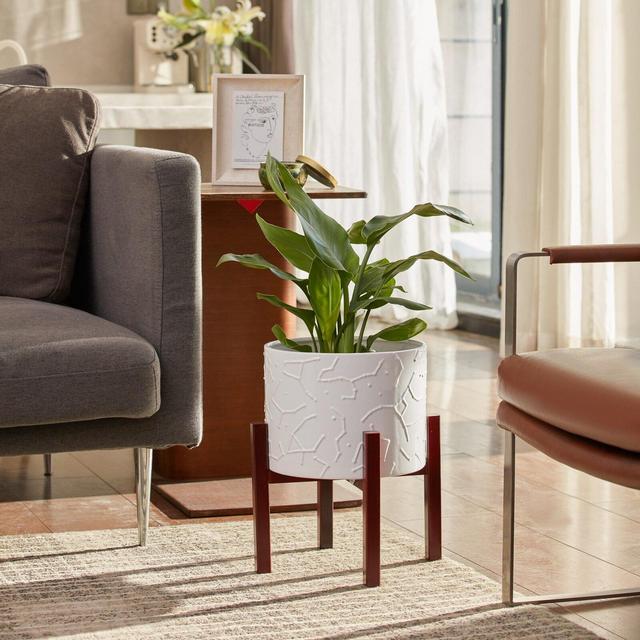 Ceramic Indoor Plant Pot With Stand