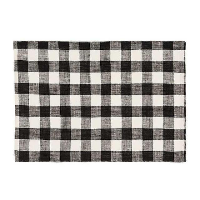 Black and White Buffalo Check Placemats, Set of 4