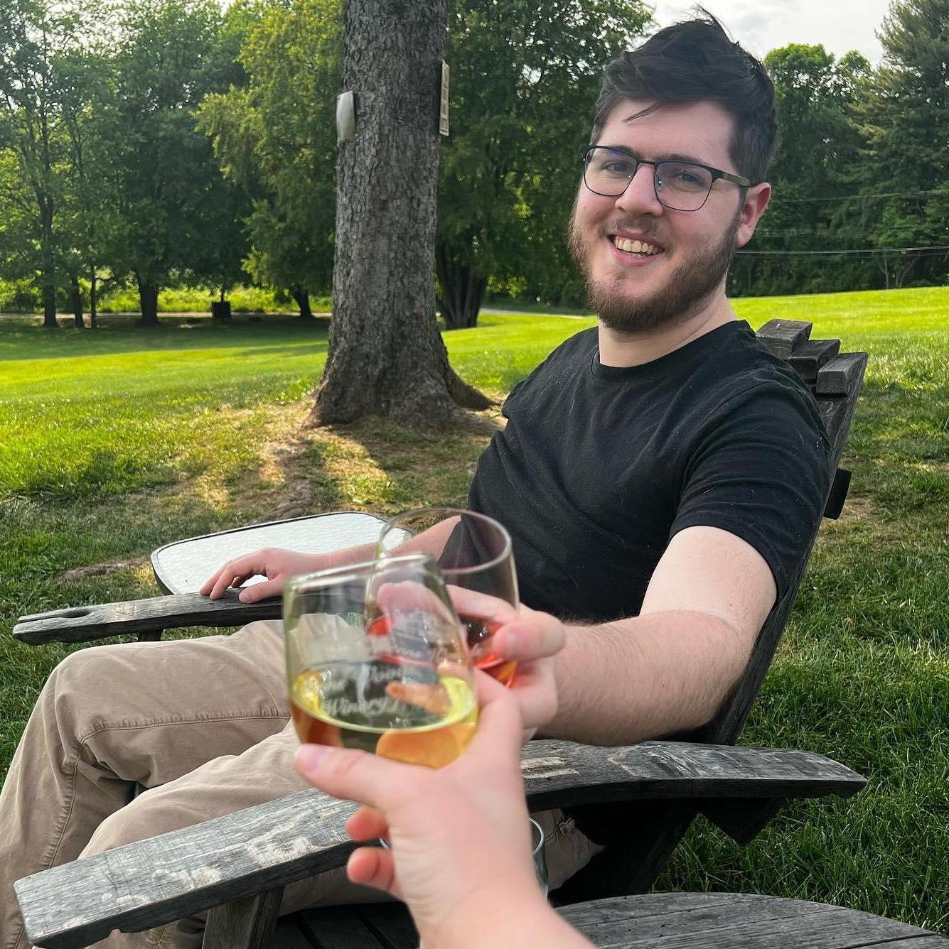 At the winery