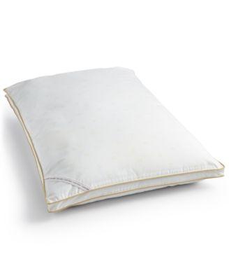Calvin Klein - Tossed Logo Print Medium Density Down Alternative Gusset Standard Pillow, Hypoallergenic