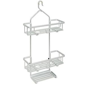 TITAN® NeverRust® Aluminum Slat Shower Caddy in Satin Chrome