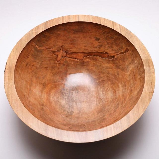 Large Ambrosia Maple Wooden Salad Bowl #1795 16 1/4" x 7"
