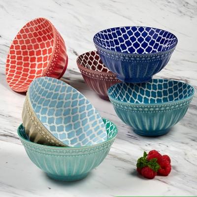 24oz 6pk Porcelain Oxford Cereal Bowls