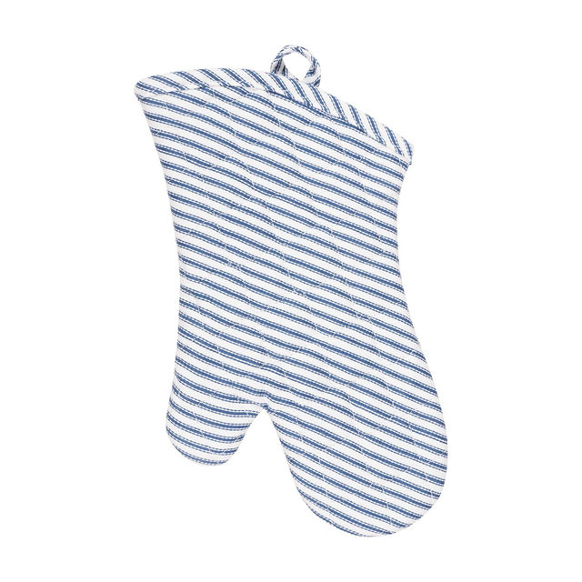KAF Home Metro Stripe Oven Mitt, Blue